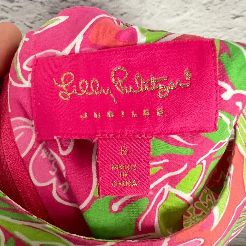 Lilly Pulitzer Girls 6 Preppy Coastal Resortwear Eyelet‎ Lace Bloomcore Tank Top